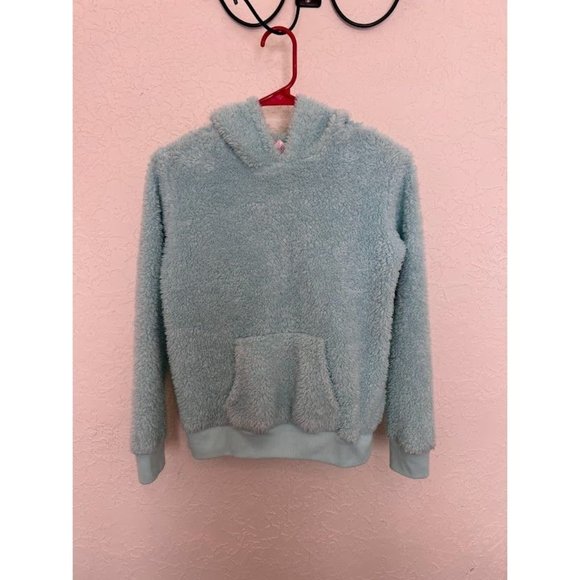 Oh So Soft Loungewear Light Green Girl's Pullover with Hood- FR - Picture 1 of 3